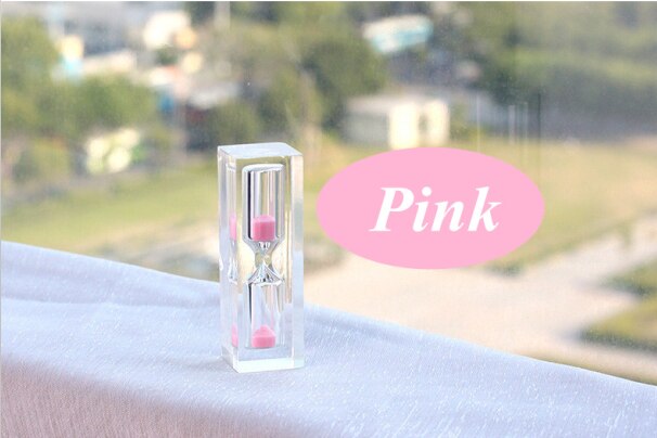 Desktop ornament acrylic sand timer clock 5 minutes hourglass home decoration sand timer clock: Pink