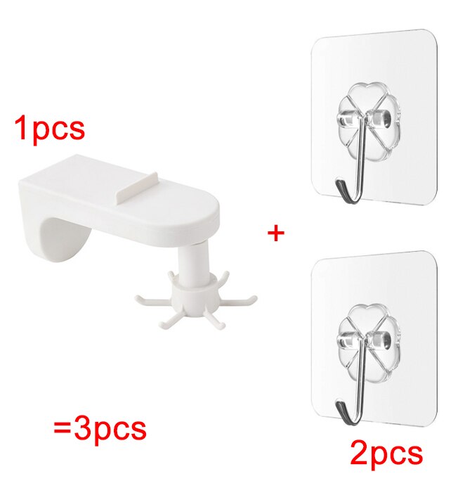 Køkkenarrangør og opbevaring opvaskeafløb bestikvask arrangør køkkenstativ organisation køkkentilbehør opbevaringsstativ 360: Rektangel-hvid -1 stk