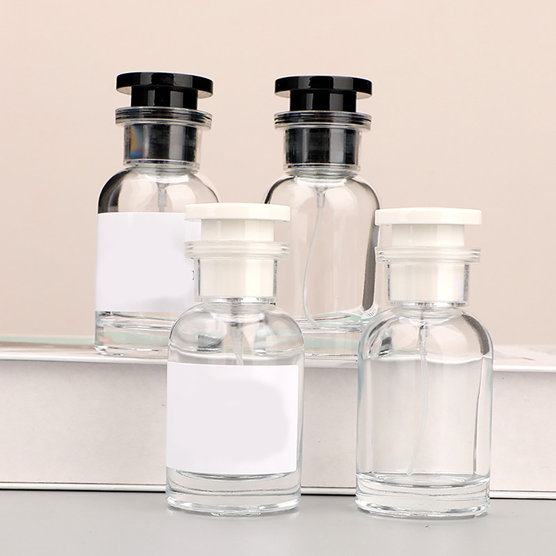 30ml lege, navulbare glazen parfumflesjes, cilindrische subflesjes, draagbare parfumverstuivers, vloeibare make-uppotjes, containers