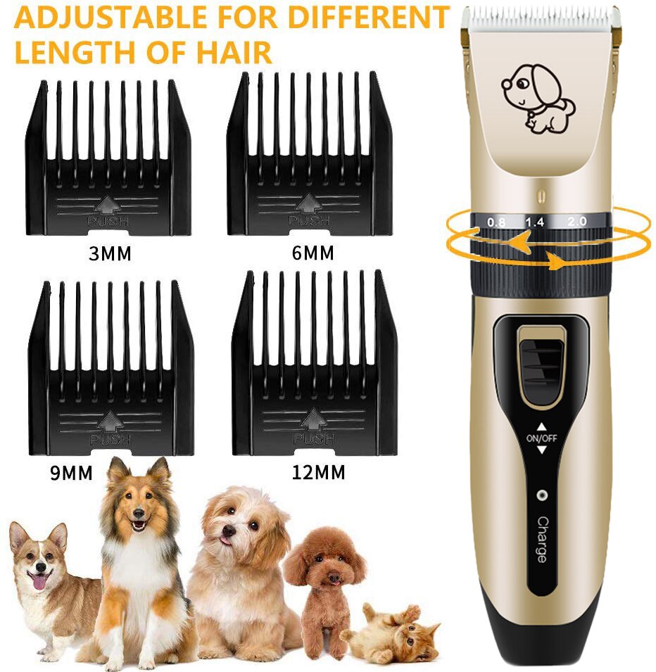 Elektrische Hond Haar Trimmer Usb Opladen Huisdier Tondeuse Oplaadbare Low-Noise Kat Hair Remover Grooming Haar Snijder Machine