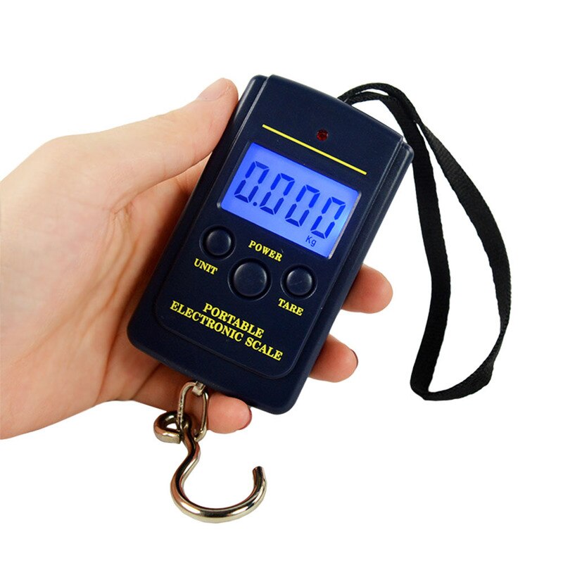 Digitale Weegschaal 10g-40 kg Opknoping Schaal Bagage Gewicht Balance Steelyard Black LCD Mini Pocket Schaal Elektronische schaal