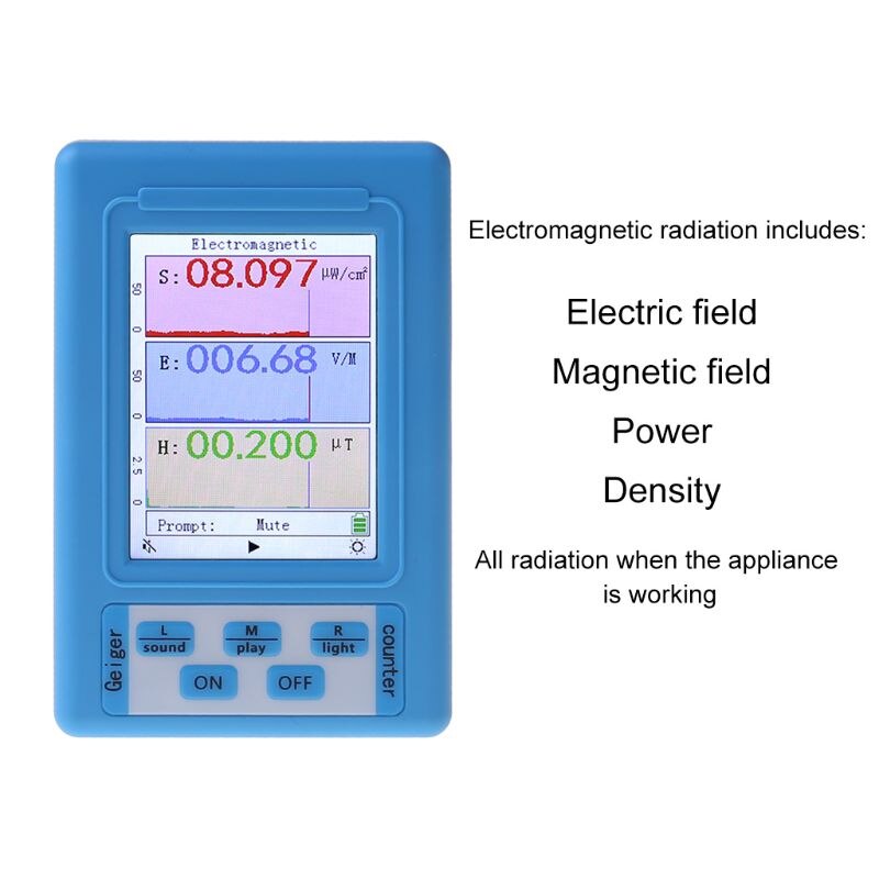 Elektromagnetisk strålningsdetektor dosimeter övervaka strålningstester emf -mätare