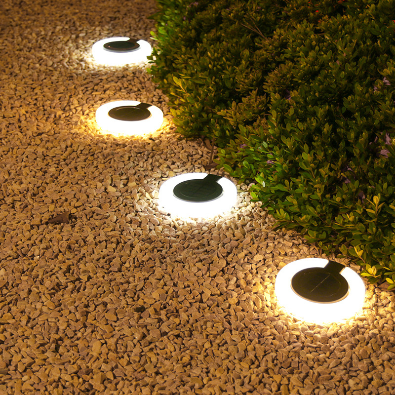 4 stk. solcellelamper utendørs, vanntett atmosfærelys, utendørs nedgravde lamper, veggbelysning, plenlampe, til hagecampingdekor