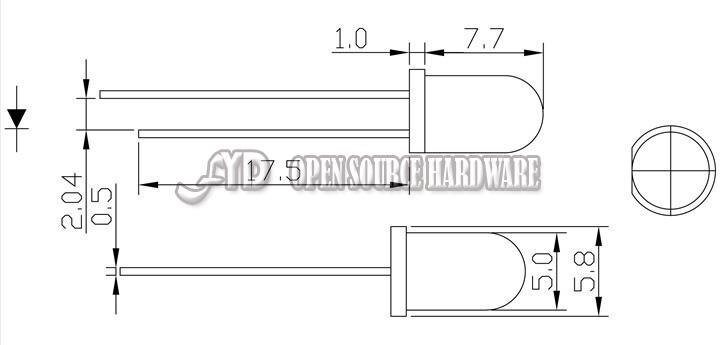 100PCS 5mm Round Super Bright Green LED light Diode