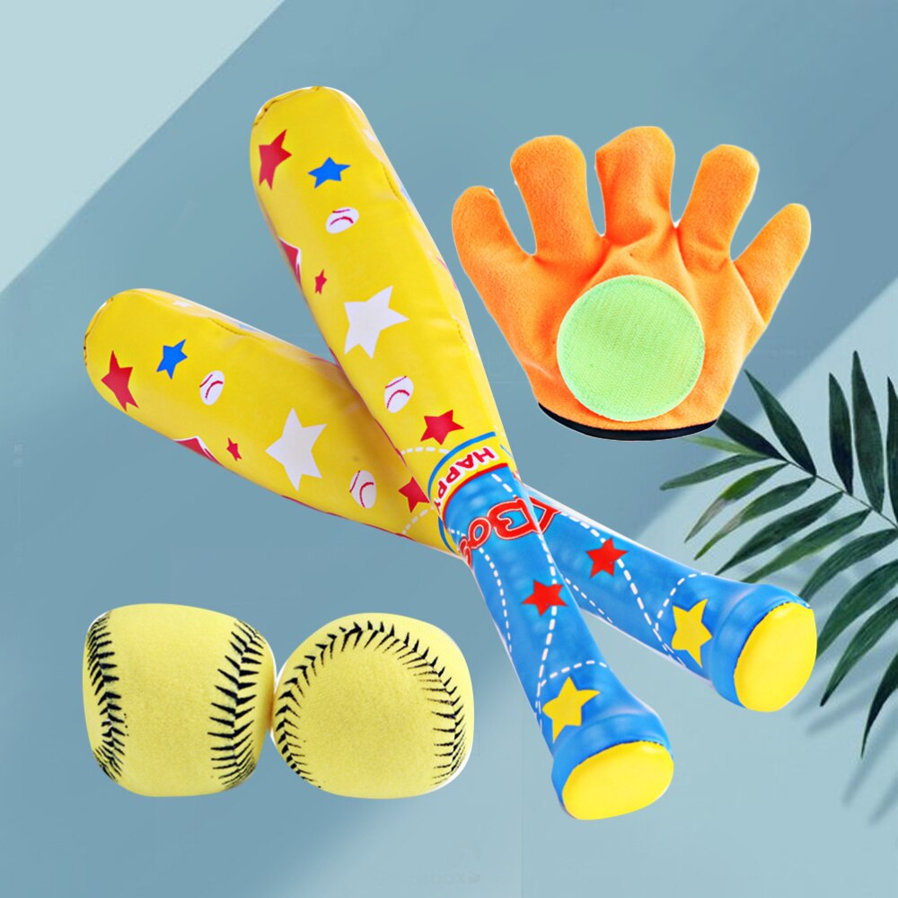 1 Set/4 Pcs Baseball Bat ABS Portable Durable Soft Baseball Bat Kids Outdoor