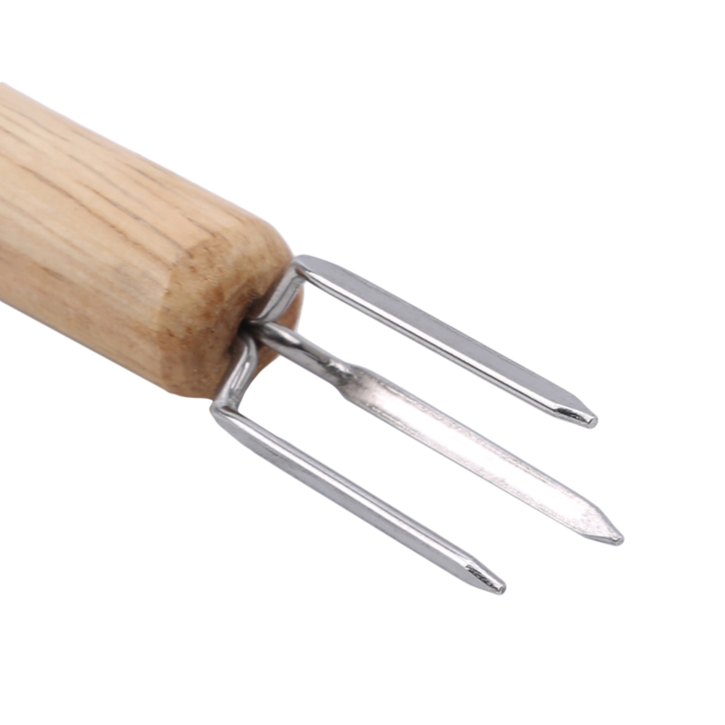 BBQ Mais Gabeln essen Gabeln Mais Braten Nadel Mais Stecker Grill Rindfleisch Wurst Obst Holz Griff Gabel