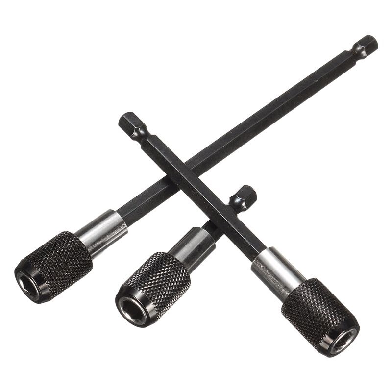 Tournevis à tige hexagonale de 1/4 pouces à dégagement rapide, porte-embout magnétique avec barre d'extension de collier réglable connecteur de 60mm 100mm 150mm