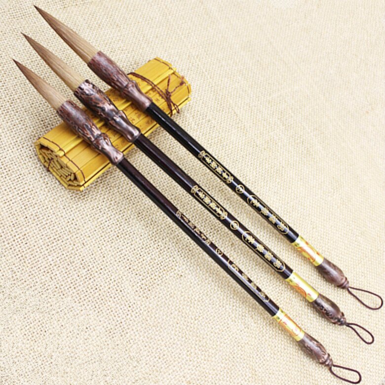 Chinese calligraphy brush pen painting art brush weasel hair brush pen writing smooth calligraphy pen caligrafia brush chancery