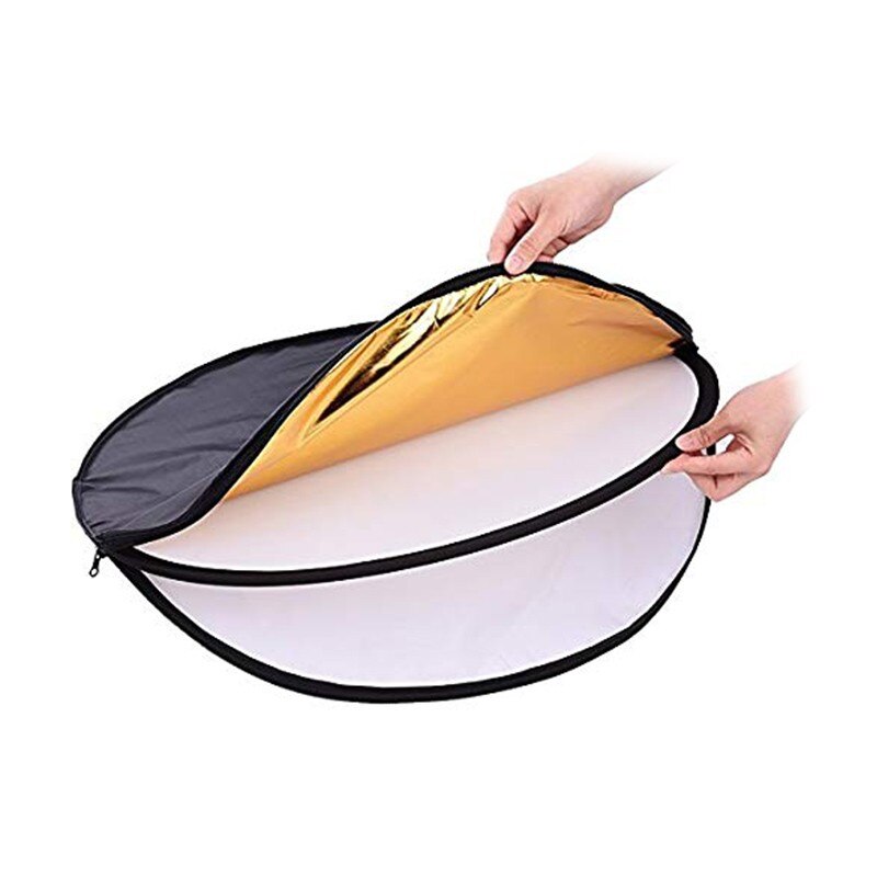 5 In 1 60Cm Fotografie Reflector Licht Barrière Opvouwbare Zacht Licht Plaat Vijf Verschillende Reflecterende Oppervlakken Met Draagtas: Default Title