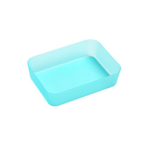 Desk Storage Drawer Divider Bathroom Kitchen Organizer Plastic Box Office Home Jewelry Makeup Organization Grocery Storage Tray: Blue S