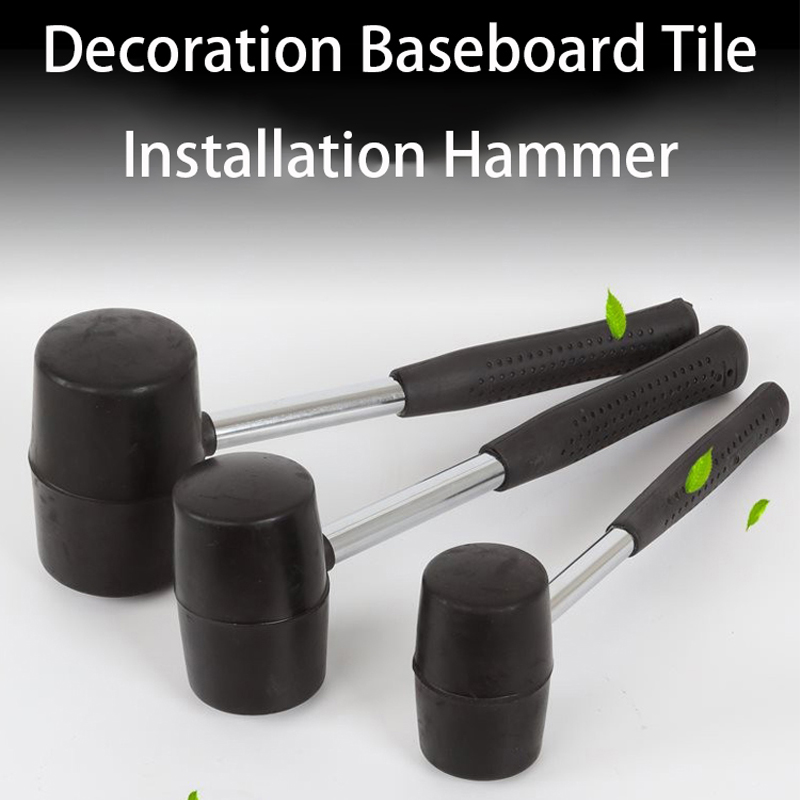 Marteau d'installation de carrelage en caoutchouc, outil de construction, outil de carrelage multi-outils, maillet en caoutchouc, outils à main, décoration, 300-750g