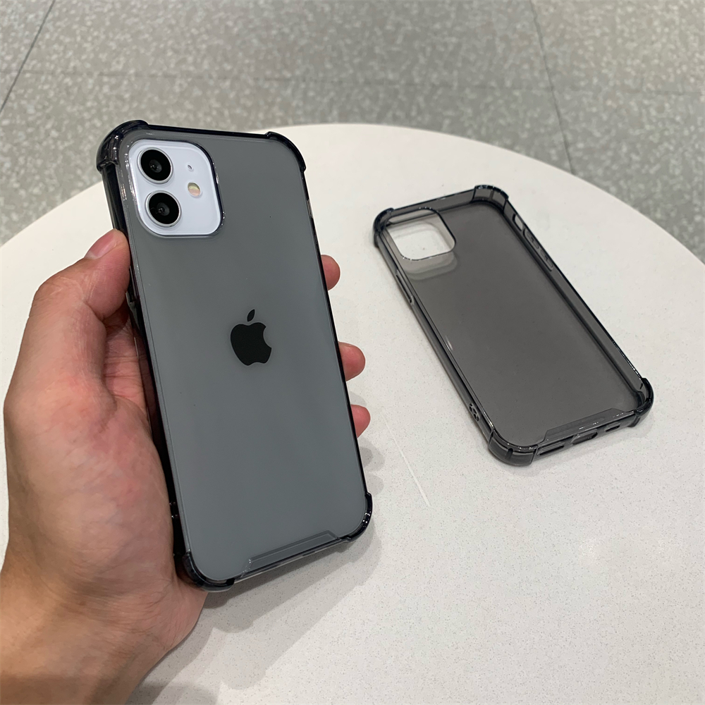 Funda de TPU suave negra transparente de para iPhone 16 15 14 Plus 13 12 11 Pro Max Mini X XS XR cubierta trasera transparente a prueba de golpes