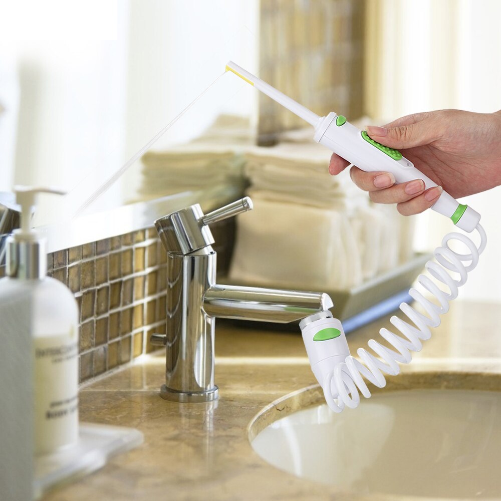 Water Dental Flosser Oral Irrigator Faucet Water Jet Toothpick Teeth Cleaner Oral Hygiene Dental Pick Tooth Cleaning Machine