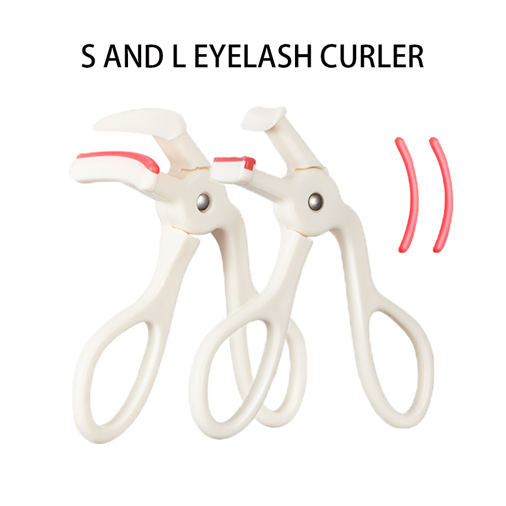 CALIYI Rizadores de pestañas grandes y pequeños con tiras de silicona para extender pestañas rizadas y herramientas de maquillaje para ojos grandes para maquillaje: Rojo