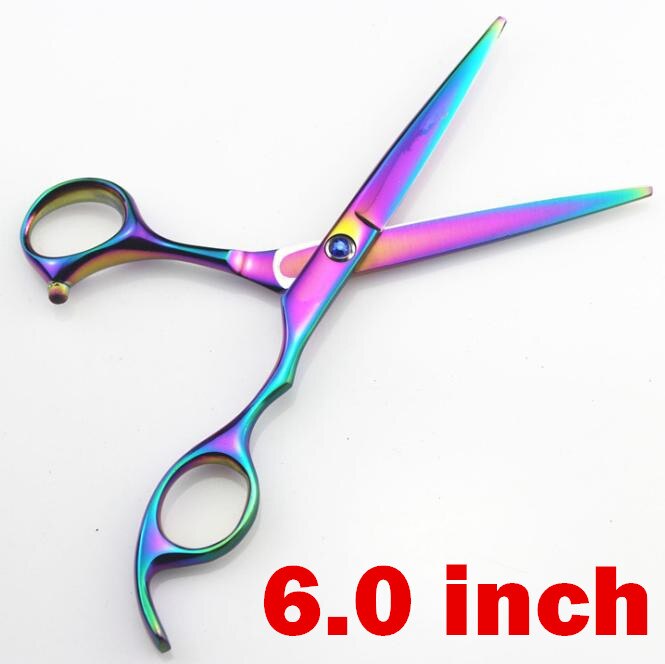 Professionele 6.0 Inch Japan 440c 6cr13 Paars Dunner Shears Schaar Snijden Kapper Cut Haar Schaar Set Kappers Schaar: cutting scissor