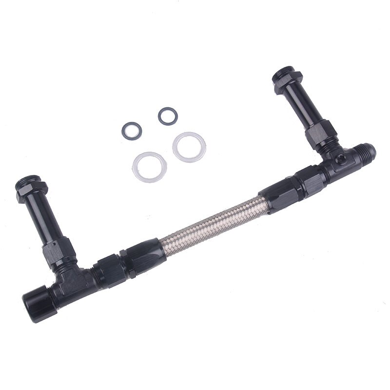 8 AN Braided Stainless Steel Carburetor Dual Inlet Line Kit for Holley 4150
