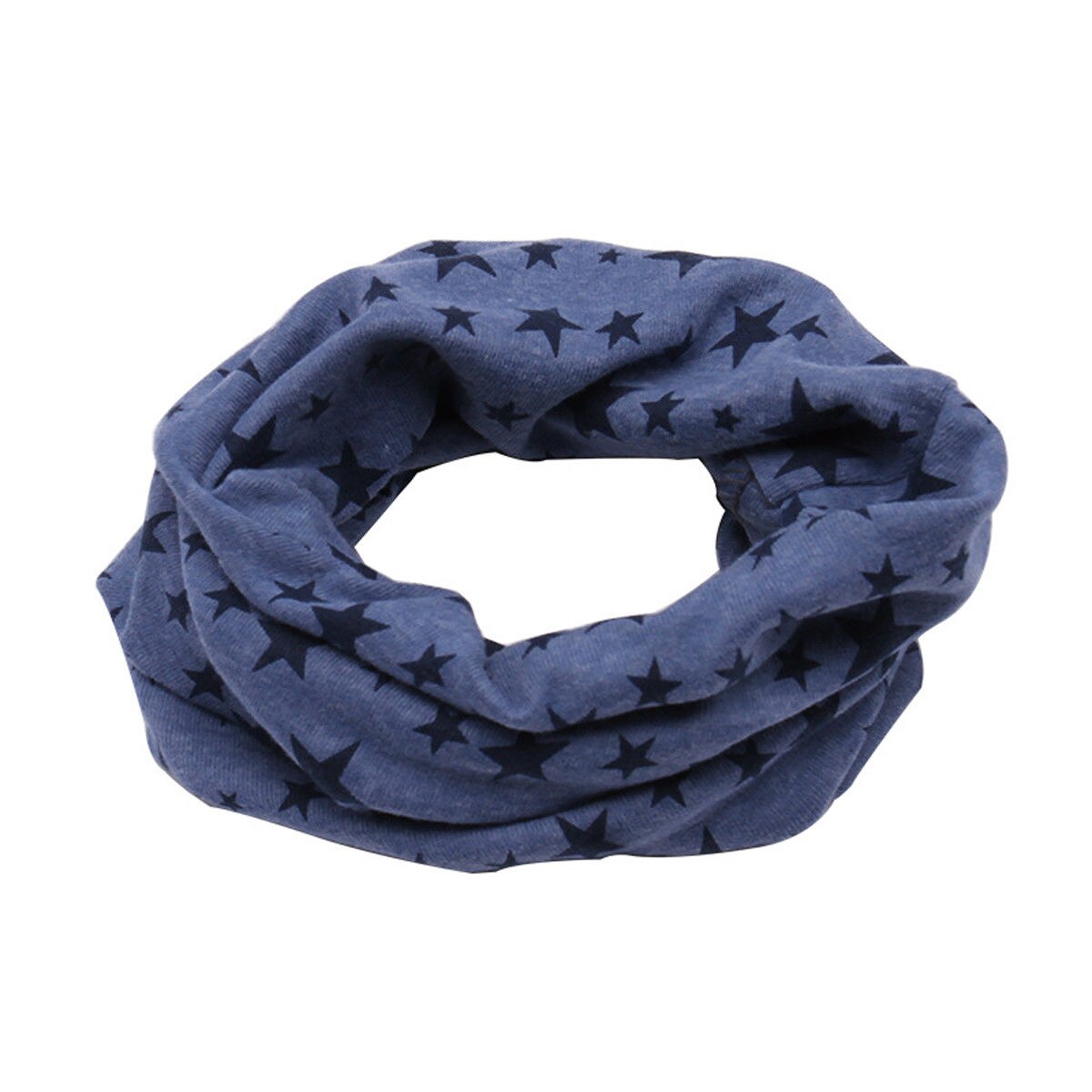 Barn børn vinter varm bomuld snood tørklæde sjal drenge piger hals varm halstørklæde: Marine blå