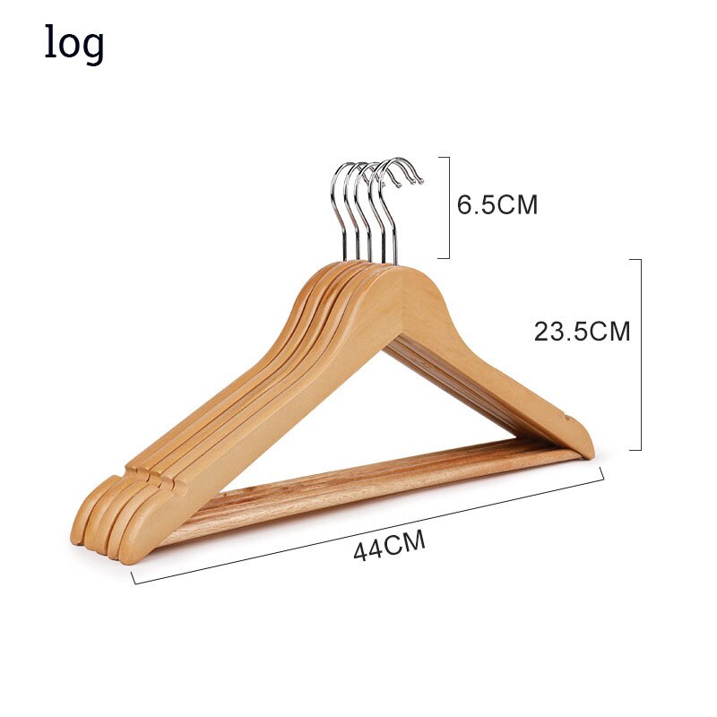 5/20pcs Retro Wooden Hanger Anti-Slip Drying Clothes Rack Wardrobe Organizer Suit Hanger Store Display Save Space