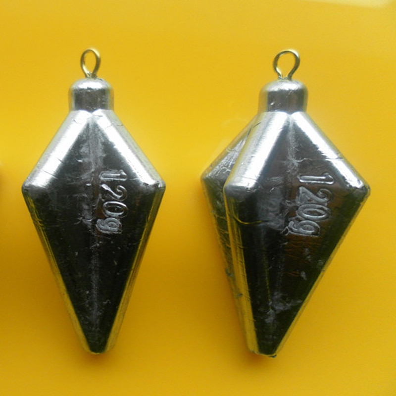 BlueSea 40g/50g/60g/80g/100g/120/120/ 150g Grote Zware Vierhoek Lood Vissen Sinkers Diamant Vissen Gewichten Voor Zee Vissen