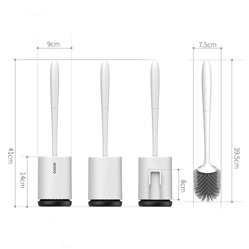 Juguetes de silicona cepillo de baño de desagüe rápido utensilios cepillo de limpieza baño soporte cepillo montado en la pared de baño gris negro