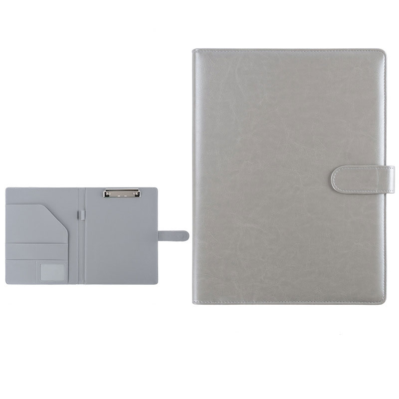 Vergadering Bestandsmap Multifunctionele Manager Map A4 Zakelijke Informatie Boek Lederen Map Schrijfblok Pad Schoolbenodigdheden: Board clip-grey