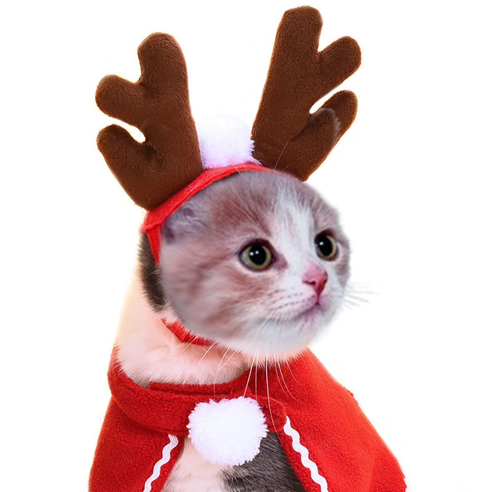 Christmas Cat Clothes Small Dogs Cats Santa Costume Kitten Puppy Outfit Hoodie Warm Winter Pet Dog Clothes Clothing Accessories^