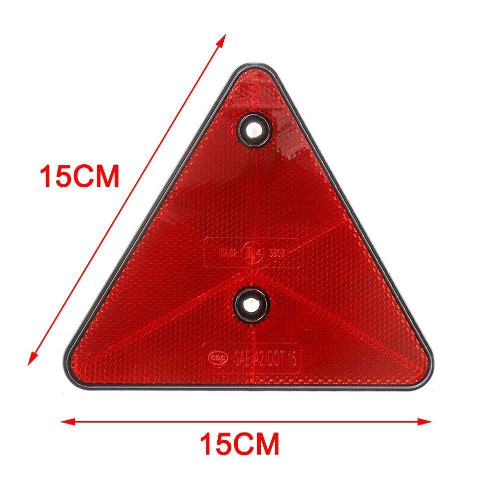 Triangle Reflector Red Reflective Triangular Safety Warning Reflectors For Trailer RV Camper Caravan Truck Tractor Boat Lorry