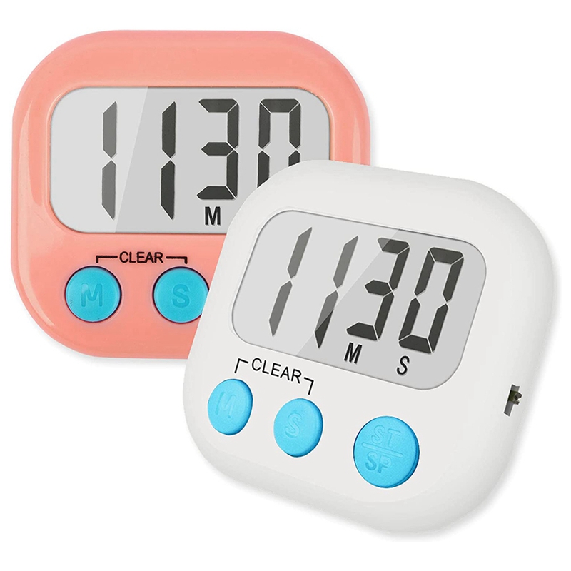 2Pack Classroom Timers For Teachers Kids Digital Timer Pink White: Default Title