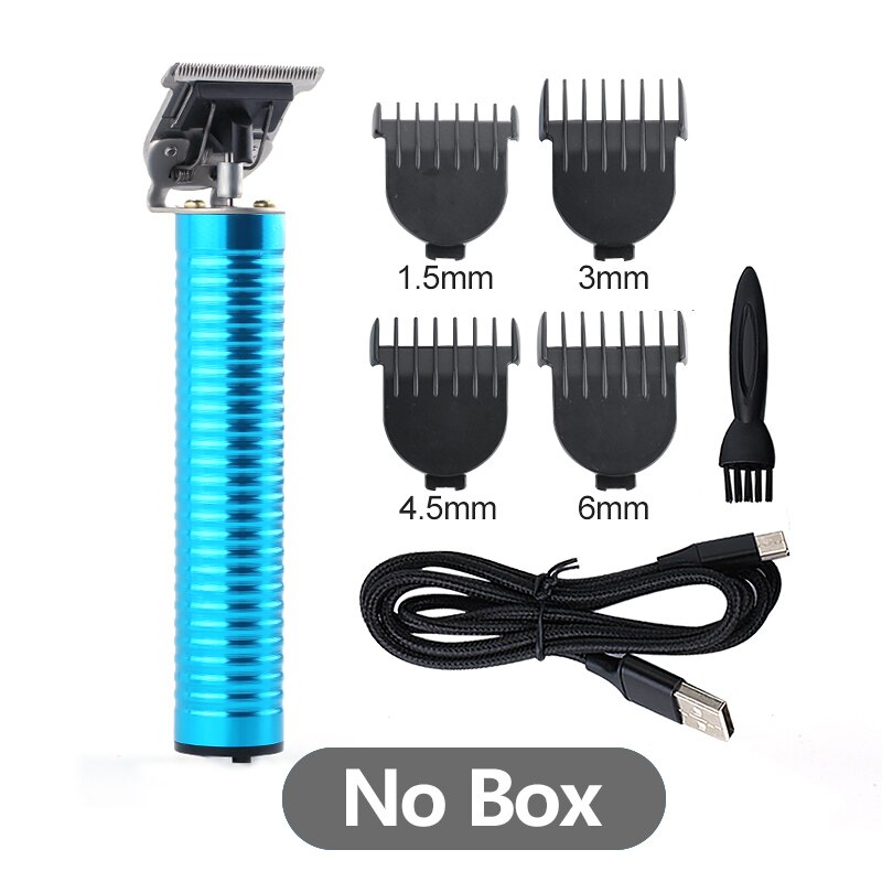Baard Trimmer Kapper Elektrische Tondeuse Professionele Kapper Mannen Haar Trimmer Hair Cut 0Mm T-Blade Machine: Bule no box