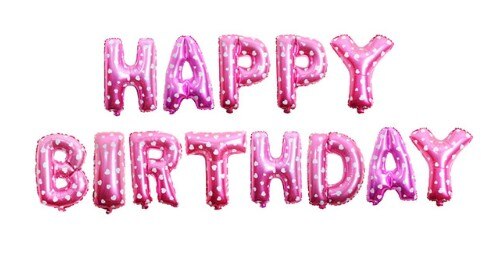 13pcs/set Cute HAPPY BIRTHDAY Alphabet Letters Balloons Party Decoration Engagement Aluminum Foil Membrane Ballons: Pink