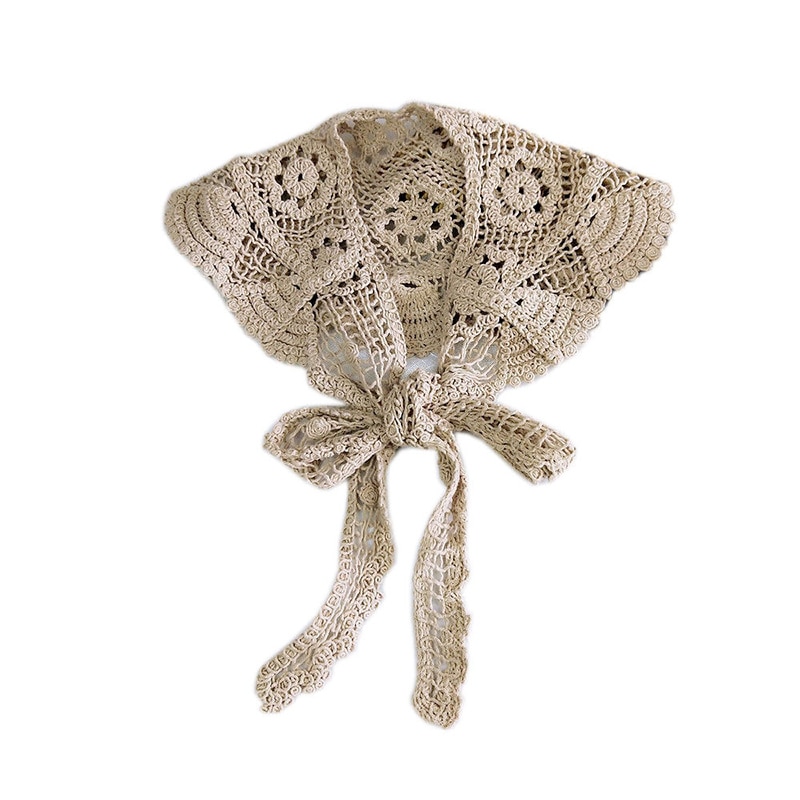 Lente Zomer Vrouwen Driehoek Kant Sjaal Wit Zwart Zakdoek Tas Bloemen Vrouw Zijde Haar Hoofd Sjaals Bandana
