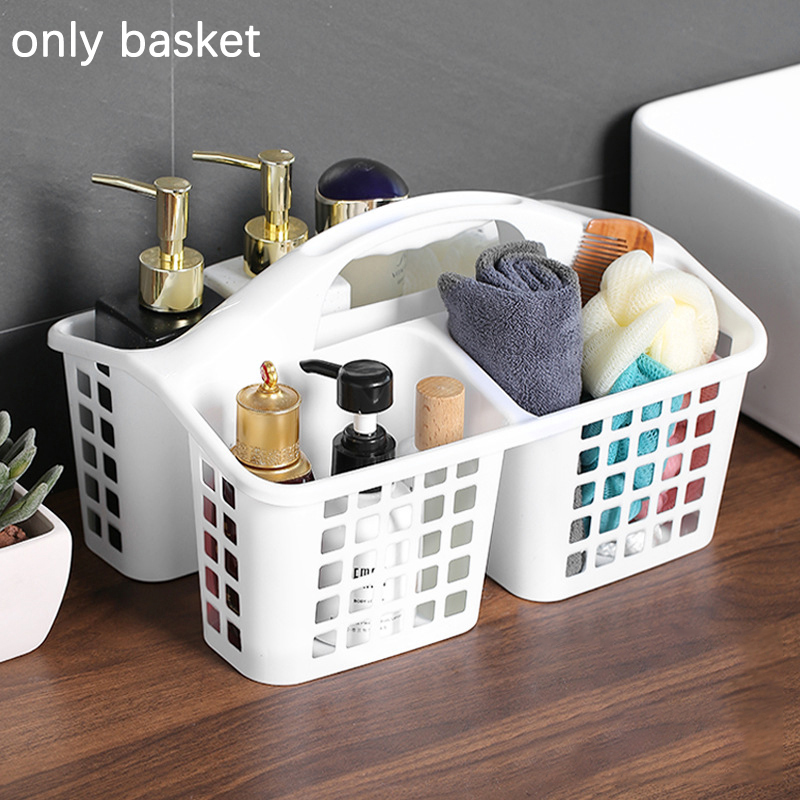 Handheld badmand Uitneembare boodschappenmand Badkamer Huishoudelijke artikelen Opbergmand Badhuis Speelgoed Snack Plastic Organizer: Blauw