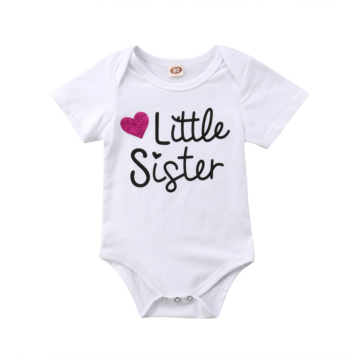 Neue lässig Neugeborenen Baby Junge Mädchen Sommer T-Shirt Kurzen Ärmeln groß Bruder Spitzen Kleine Schwester Strampler Nette Outfit 0-5 T