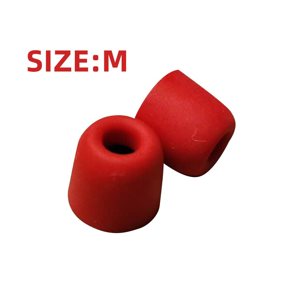 FDBRO 1Pair ear cushions In-earphone Noise Isolating Memory Foam Earphone Tips Sponge Ear Pads Ear tips In Ear Earbud Headset: 1 Pair red M