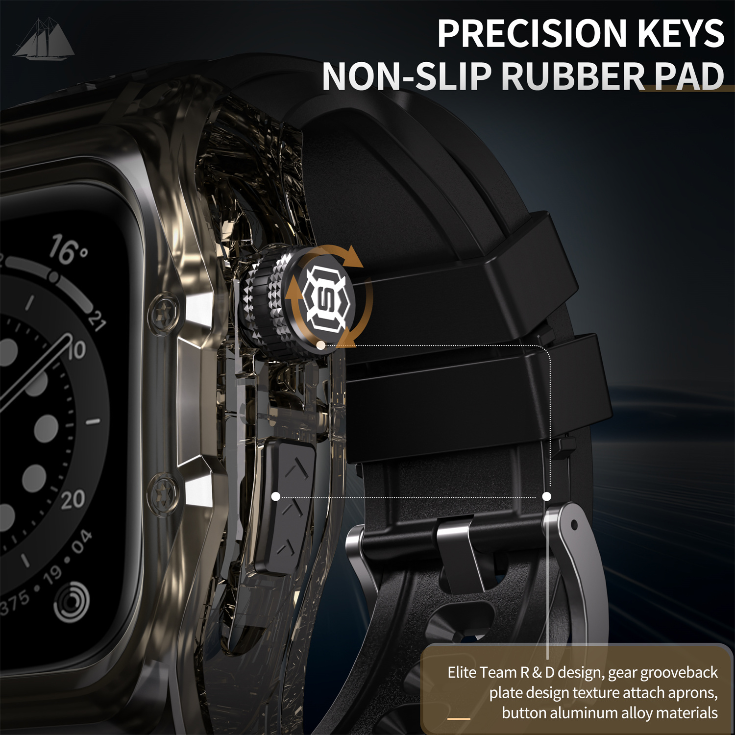 ShellBox IP68 wasserdichtes Sportuhrengehäuse für Apple Watch Serie 10, für iWatch 46 mm S10 Silikonarmbandgehäuse Tauchen und Schwimmen