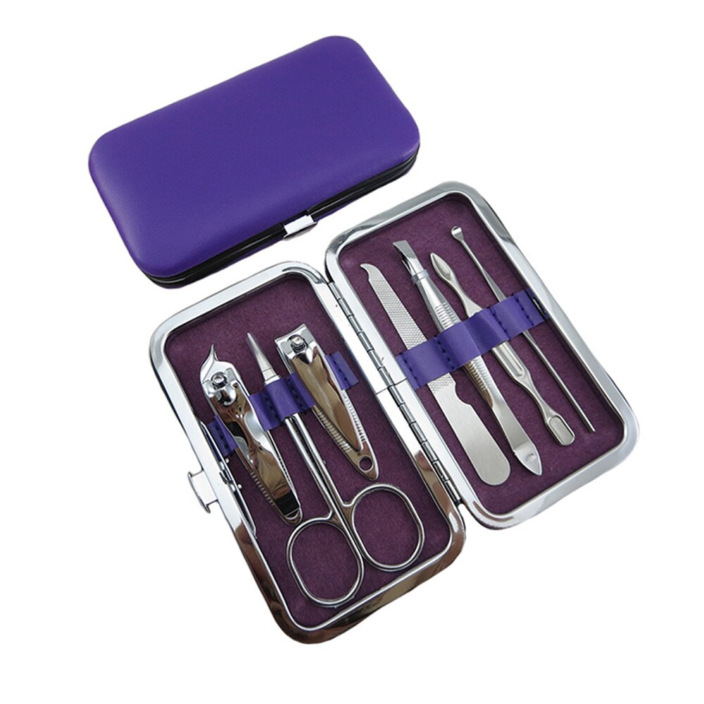 Offre spéciale 7 pièces ensemble de manucure soins des ongles coupe-ciseaux voyage Kits de toilettage