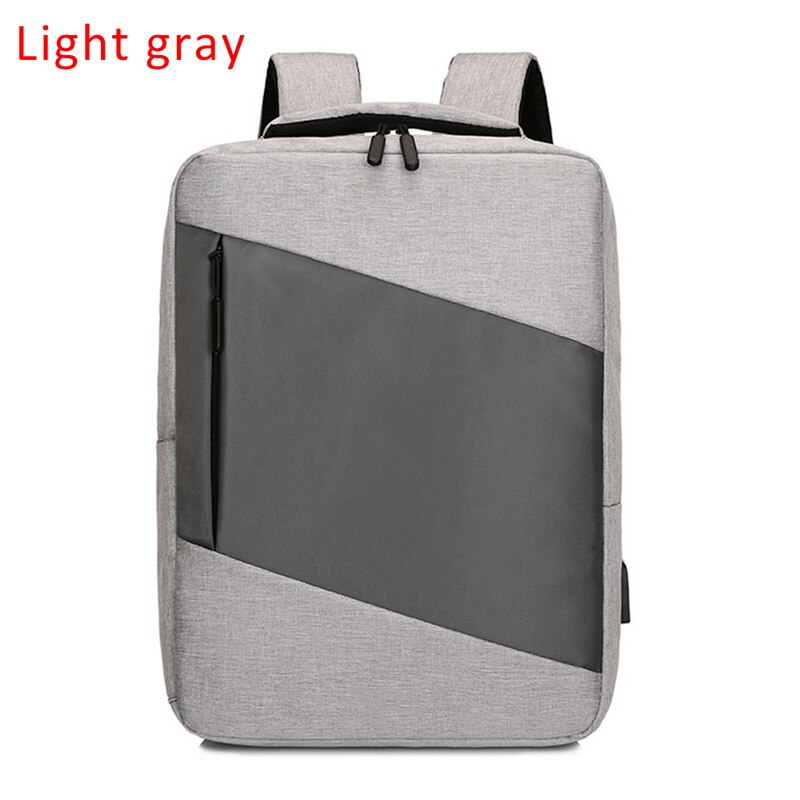 Mochilas para ordenador portátil de 15,6 pulgadas, mochilas para hombre, Mochila para portátil de negocios, Mochila impermeable, bolsas de carga USB, bolsas de viaje: light  gray 5