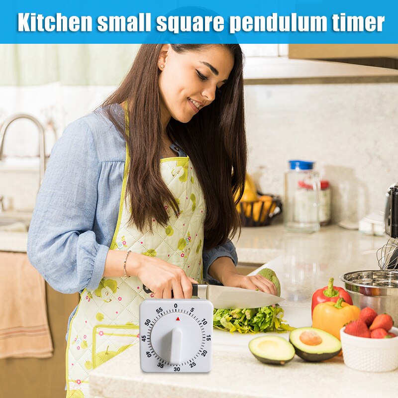 High Kitchen Square Timer 60 Minutes Analog Timer Reminder For Kitchen LG66