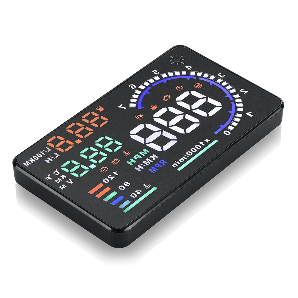 OBD Diagnostic Tool HUD ABS Car Accessories Fuel Warning LED Screen Driving Windscreen Digital Head Up Display