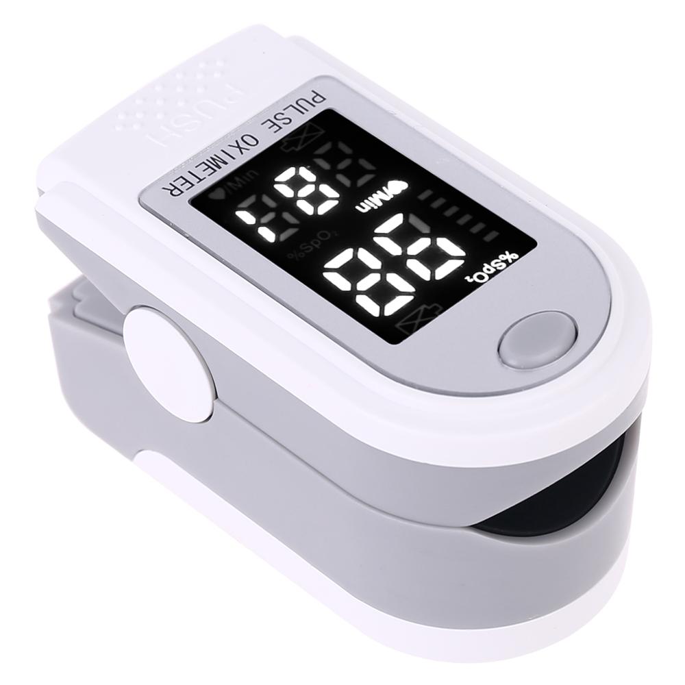 Finger oximeter fingertopp puls oximetrar blodtryck pulsmätare oljad: Vit ledd