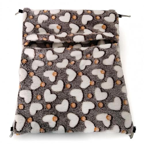 Hamac mignon en peluche douce et chaude pour Hamster, fournitures de nid pour animaux de compagnie, multicolore, petit hamac confortable suspendu: WHITE / S