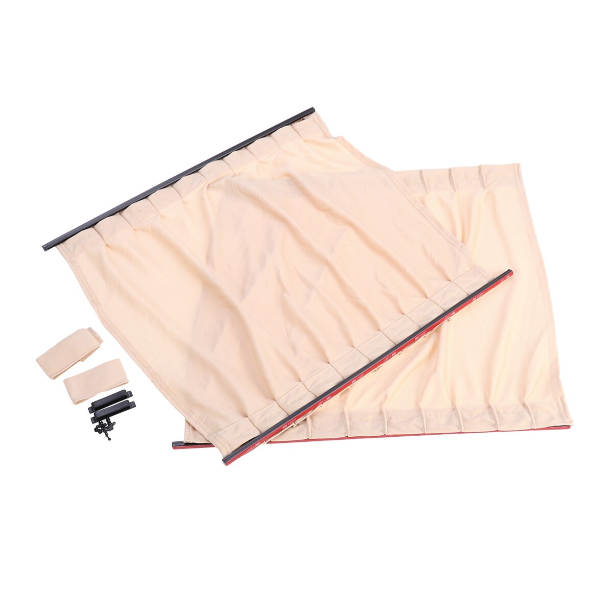 2 szt. Osłony przeciwsłoneczne na szyby samochodowe boczna szyba tarcza przesuwna siatka osłony przeciwsłoneczne na szyby samochodowe odporne na wysokie temperatury słońce UV obudowa ochronna Cortinas Coche osłona przeciwsłoneczna шторки: Beige