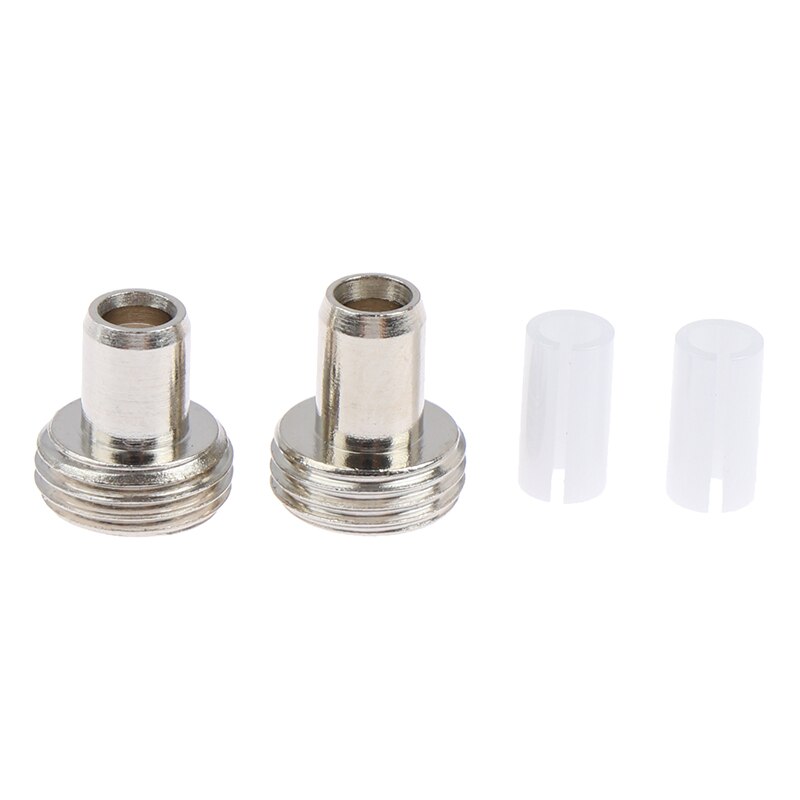 4PCS/2set Fiber Optic Visual Fault Locator Replacement Parts - 2 x Ceramic Tube Sleeves with 2 x Metal Fitting Connectors