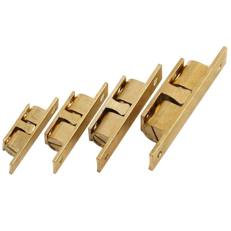 42/50/60/70mm Brass Door Stop Lock Buckle Door Touch Latch Cabinets Closet Inner Locks Polishing Switch Ball Locker Stopper