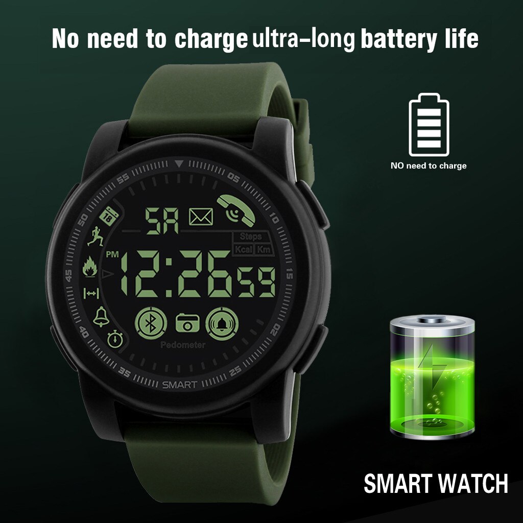 Smartwatch Fitness Tracker - Round Color Screen - Bluetooth Heart Rate Blood Pressure - For Android iOS