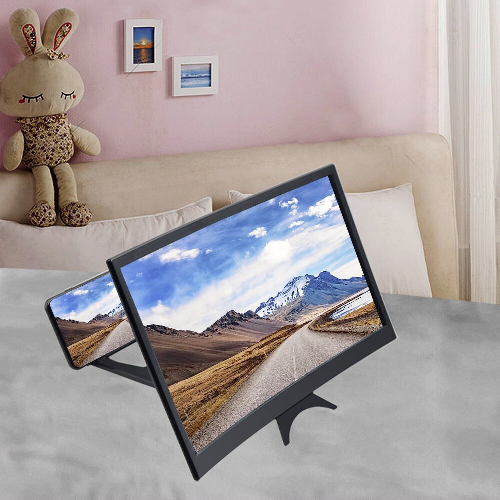 14 Inch Projector Houder Opvouwbare Gebogen Vergrootglas Gsm-scherm Versterker Video Movie Universele 3D Draagbare Vergroter