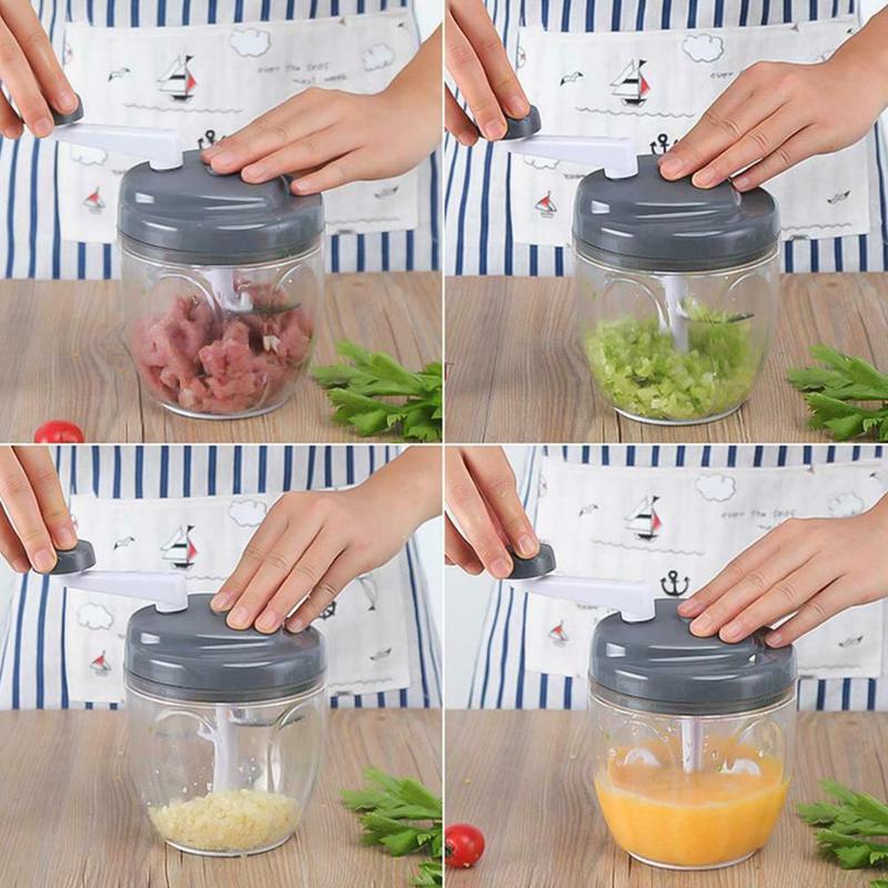 Manual Meat Grinder Mincer Stainless Steel Hand Cranked Chopper Tool Vegetable Fruit Beef Kitchen Food Household D9J7