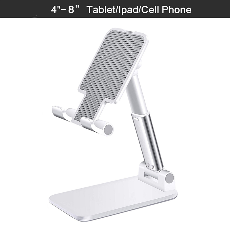 Desk Mobile Phone Holder Stand For iPhone iPad Xiaomi Adjustable Desktop Tablet Holder Universal Table Cell Phone Stand: T9 White