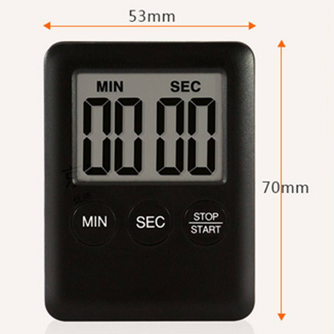 Electronic Digital LCD Magnetic Countdown Timer Count Down Egg Kitchen 99 Minute: Black