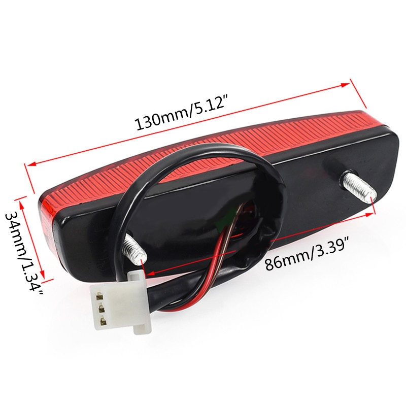 Motorlicht stop-achterlicht 12V rood achterlicht rem achterlicht voor ATV off-road motorfiets achterlicht rood